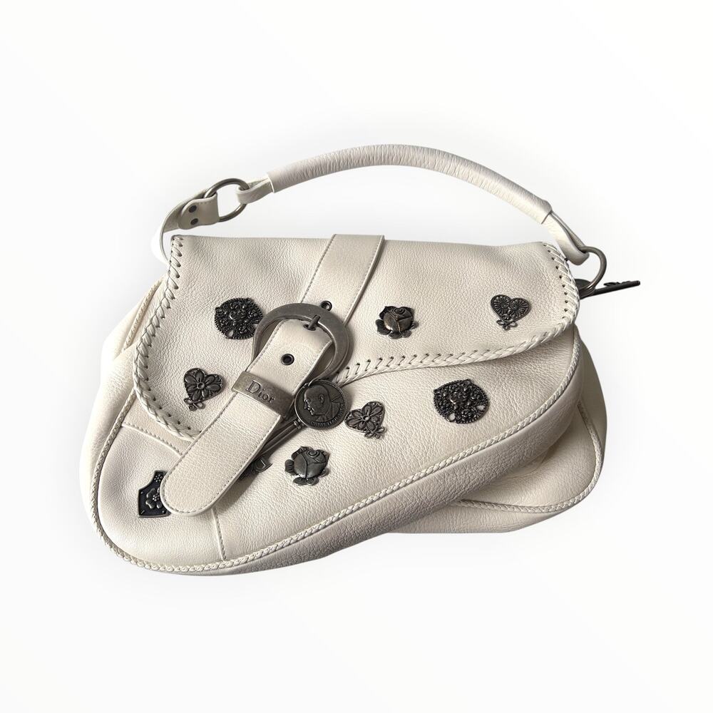Dior Badge White Gaucho Limited Edition Bag
